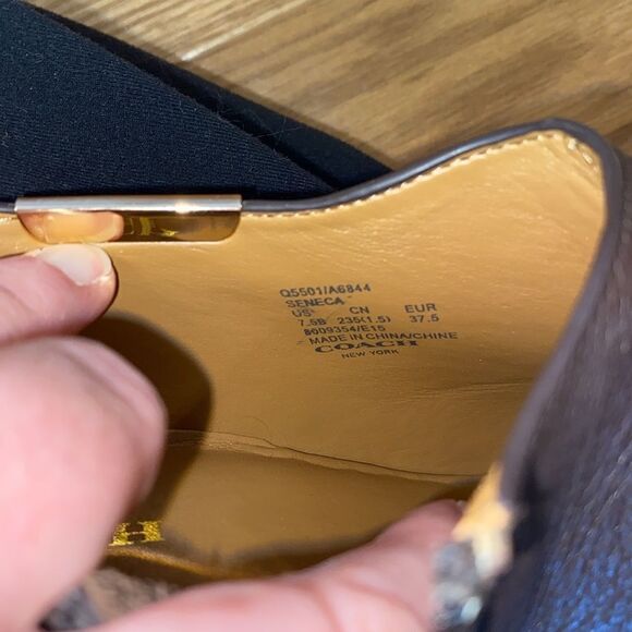 Coach New York Seneca Black High  Heeled Ankle Booties Side Zipper (Size 7.5B) - Picture 7 of 10